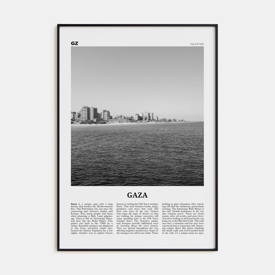 Gaza Poster None / 8x12 in Nbourhood Travel B&W Poster