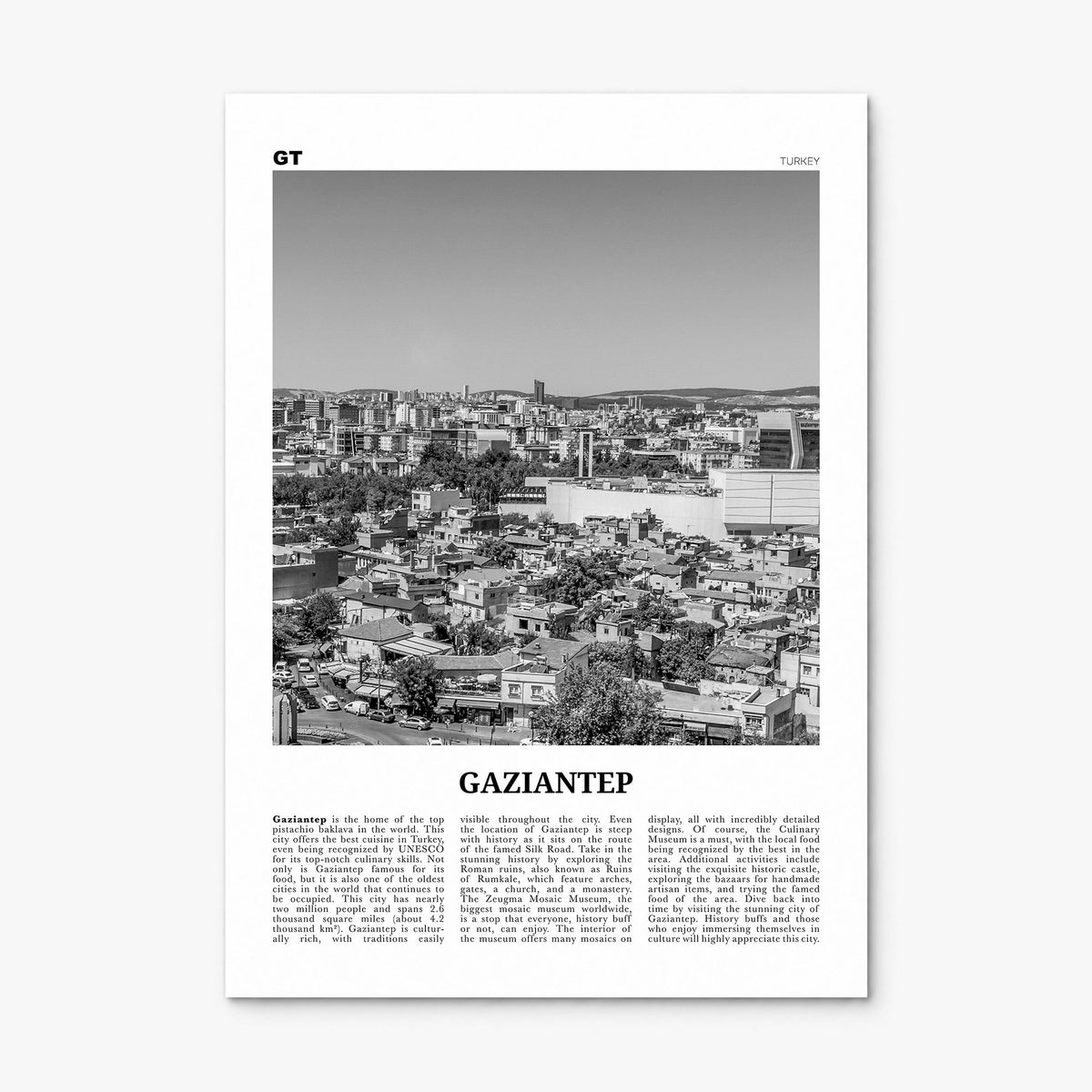 Gaziantep Newspaper Poster, print only (unframed)