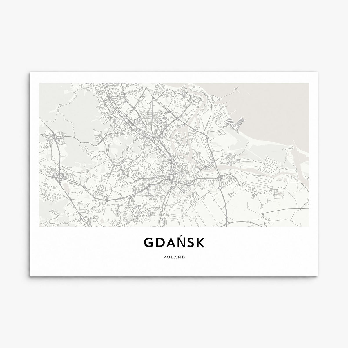 Gdańsk Map Poster, print only (unframed)