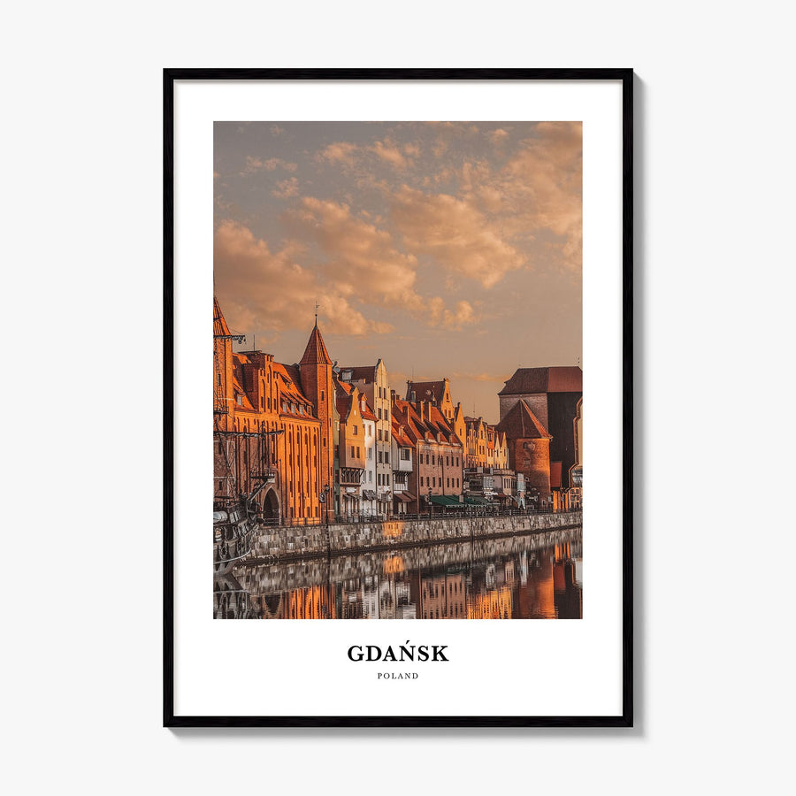 Gdańsk Classic Poster, framed poster mockup