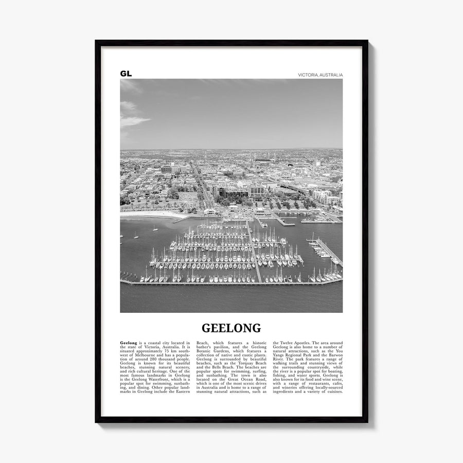 Geelong Newspaper Poster, framed poster mockup