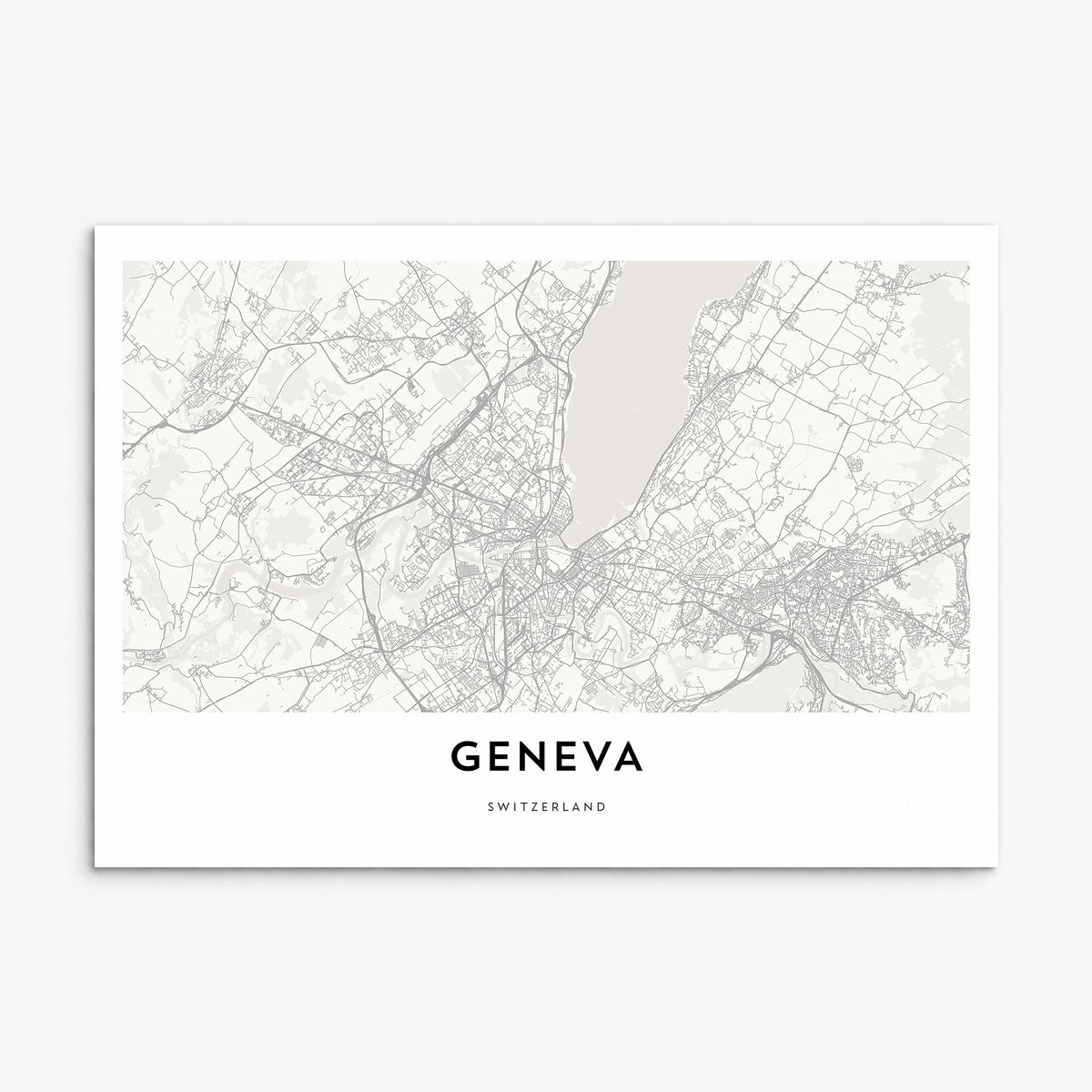 Geneva Map Poster, print only (unframed)