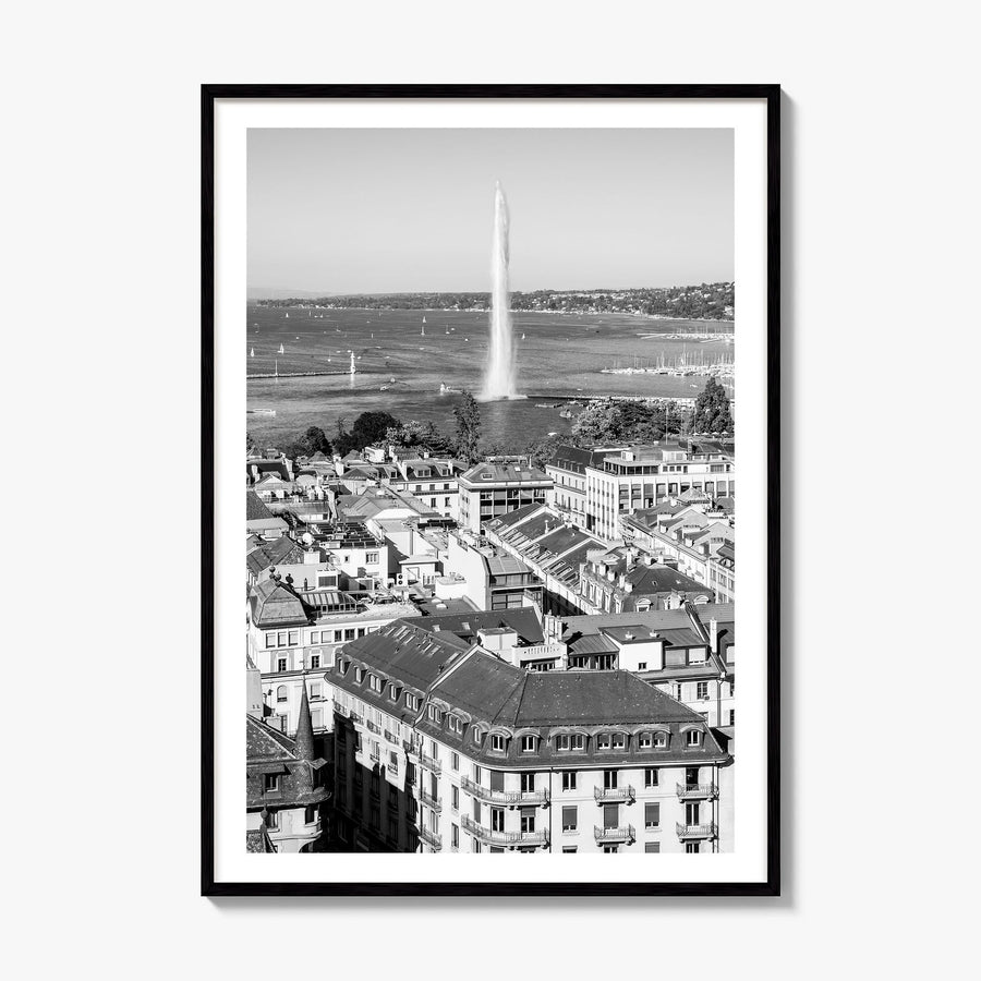 Geneva Photo Poster, framed poster mockup, white border