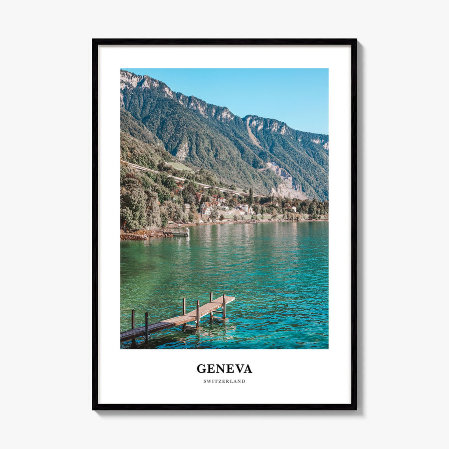 Geneva Classic Poster, framed poster mockup