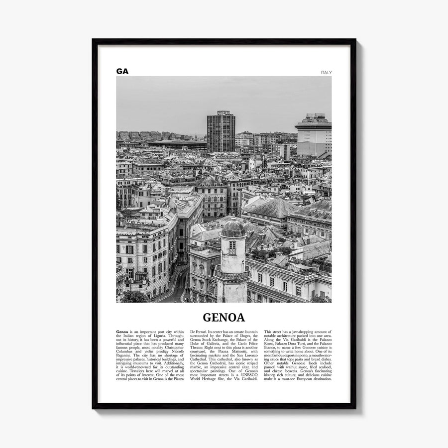 Genoa Newspaper Poster, framed poster mockup