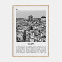 Genova Poster Natural Wood / 8x12 in Nbourhood Travel B&W Poster