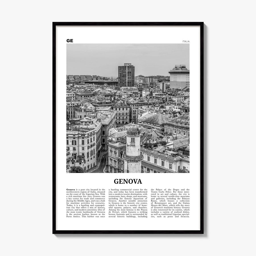 Genova Newspaper Poster, framed poster mockup