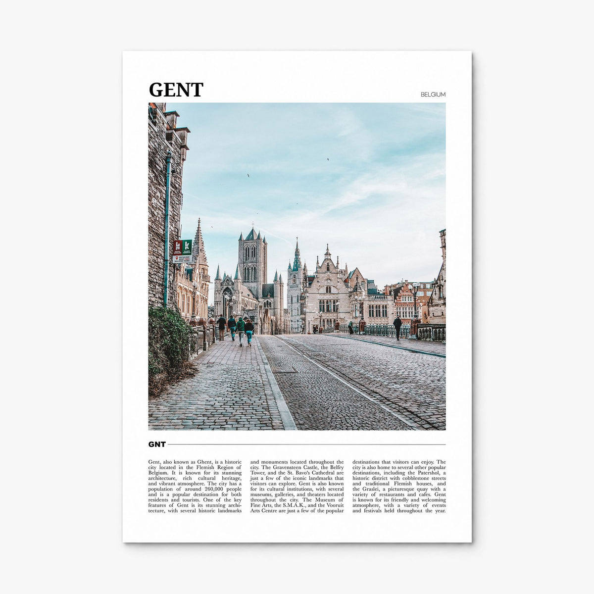 Gent Travel Poster, print only (unframed)