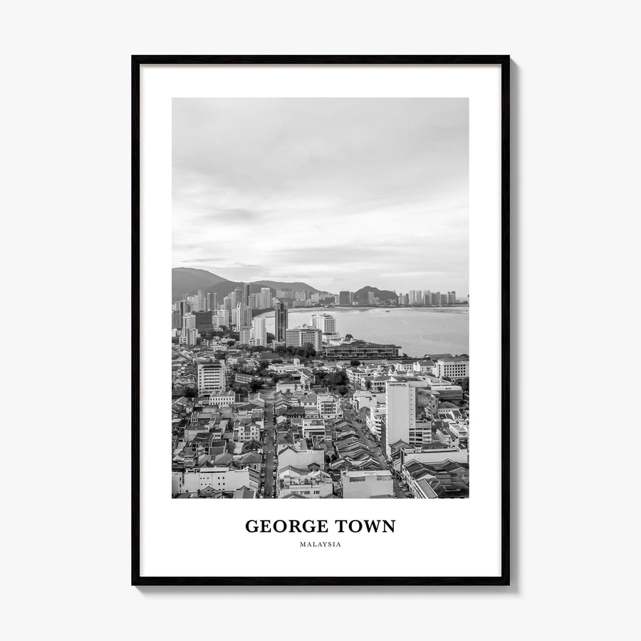 George Town, Malaysia Classic Poster, framed poster mockup