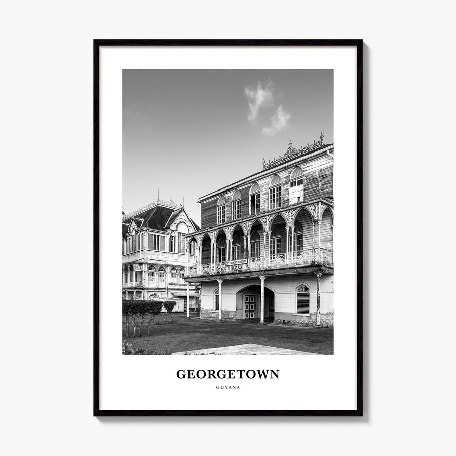 Georgetown, Guyana Classic Poster, framed poster mockup
