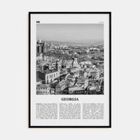 Georgia (Country) Poster Black Wood / 8x12 in Nbourhood Travel B&W Poster