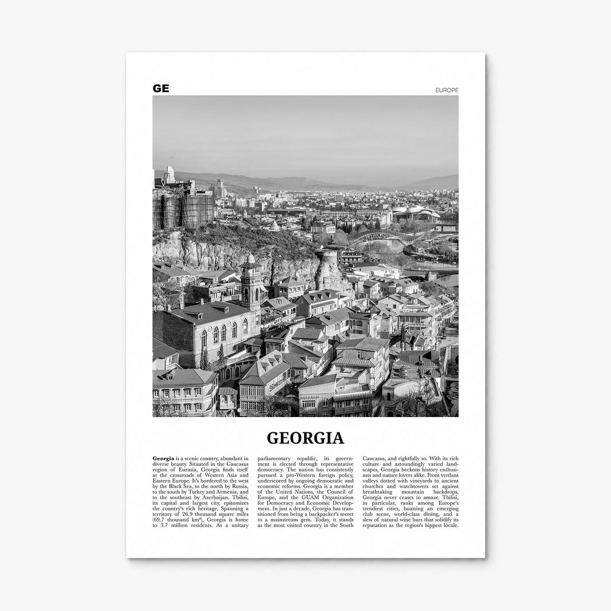 Georgia (Country) Newspaper Poster, print only (unframed)