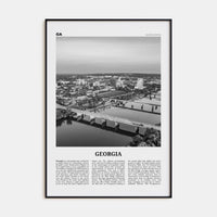 Georgia, United States No 2 Poster None / 8x12 in Nbourhood Travel B&W Poster