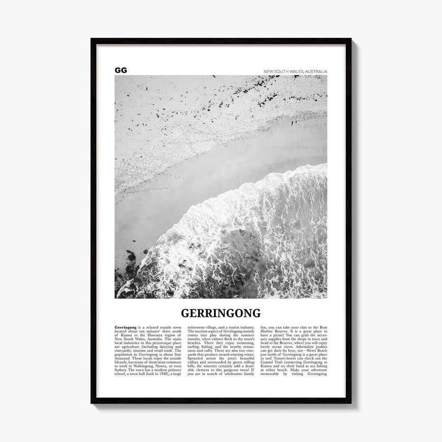 Gerringong Newspaper Poster, framed poster mockup