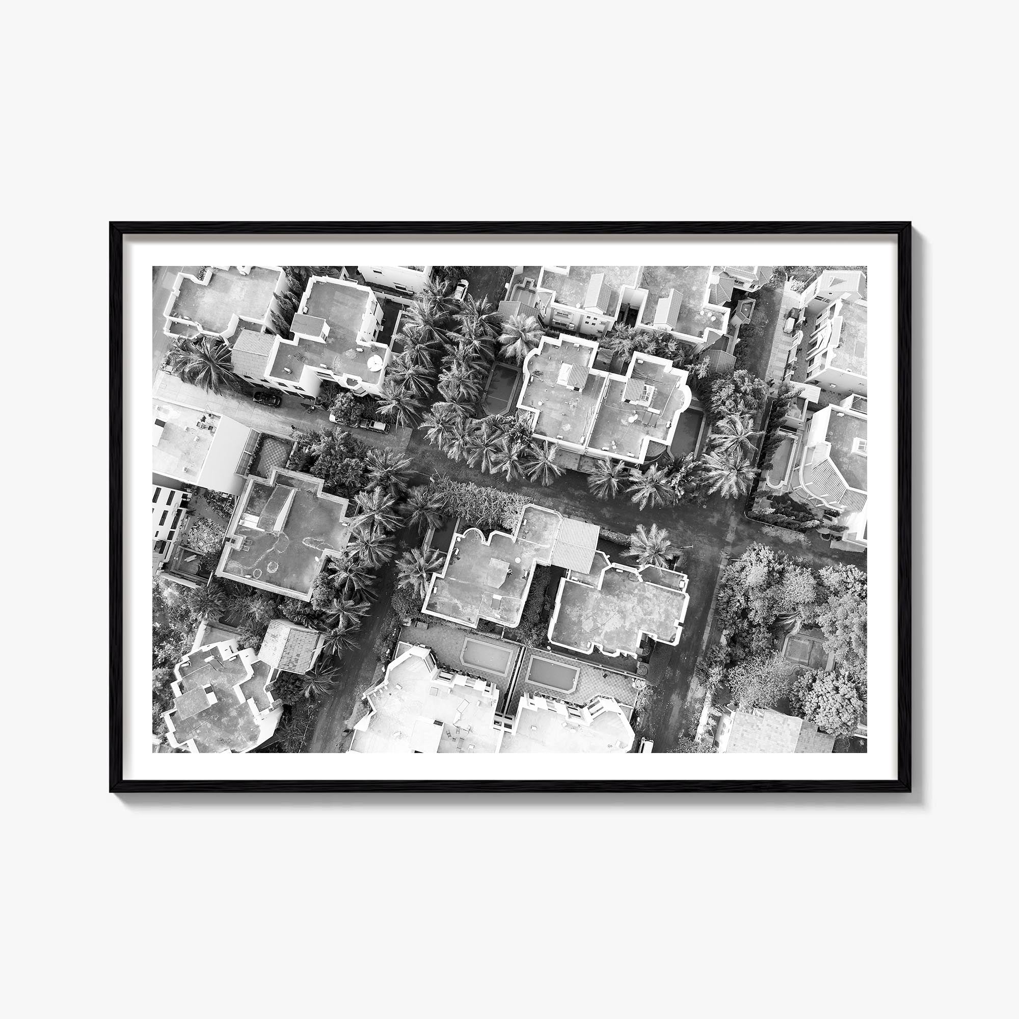 Ghana black & white photo poster of Africa – horizontal wall art, unframed print shown in interior mockup