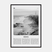 Ghana No 2 Poster Black Wood / 8x12 in Nbourhood Travel B&W Poster