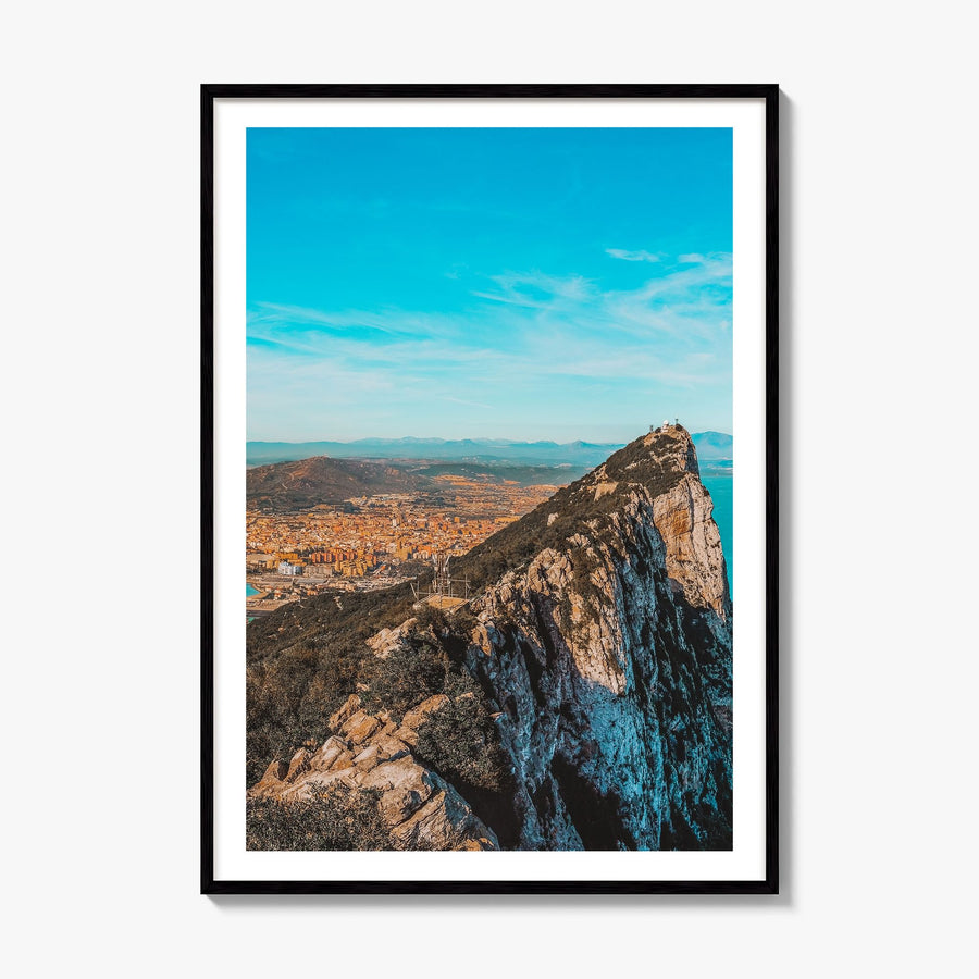 Gibraltar Photo Poster, framed poster mockup, white border