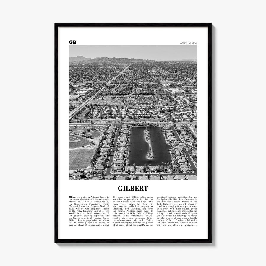 Gilbert Newspaper Poster, framed poster mockup
