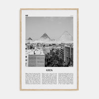 Giza Poster Natural Wood / 8x12 in Nbourhood Travel B&W Poster