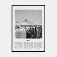 Giza Poster Black Wood / 8x12 in Nbourhood Travel B&W Poster