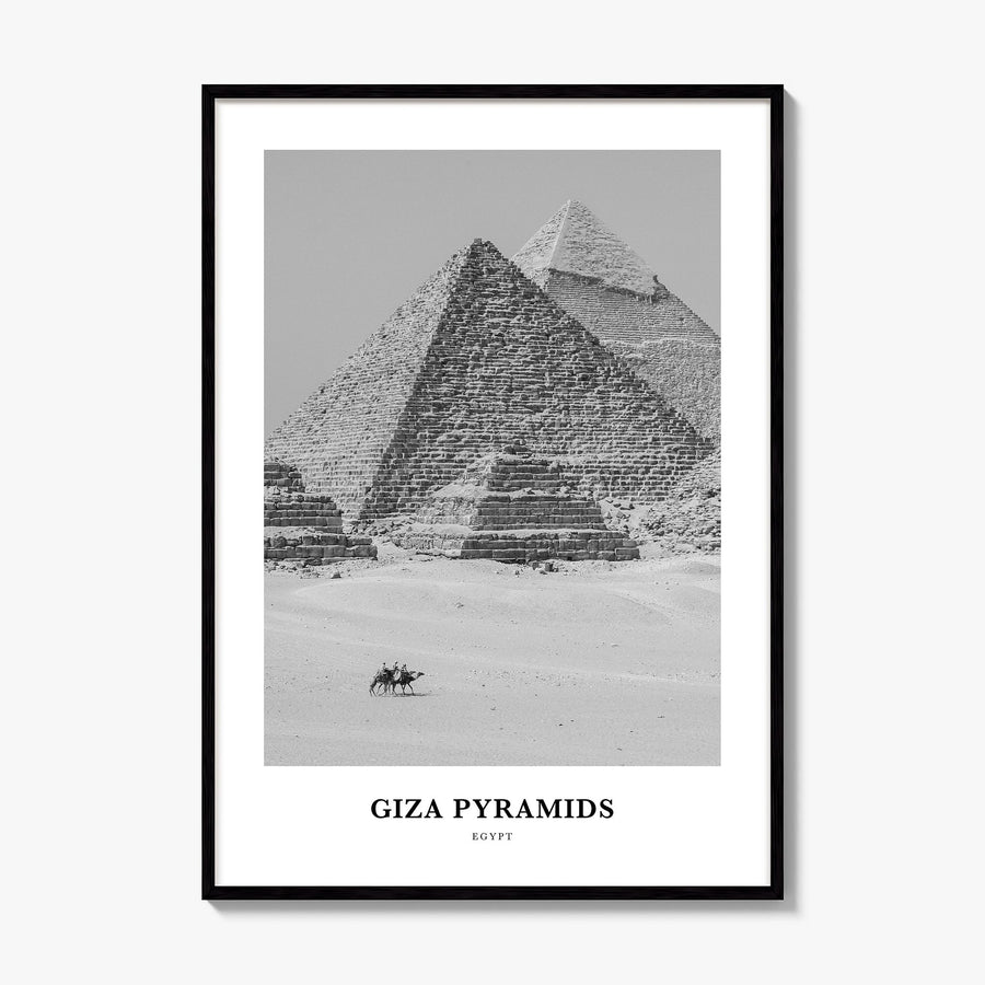 Giza Pyramids Classic Poster, framed poster mockup