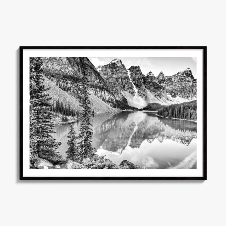 Glacier National Park Photo Poster, framed poster mockup, white border