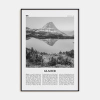 Glacier National Park Poster None / 8x12 in Nbourhood Travel B&W Poster