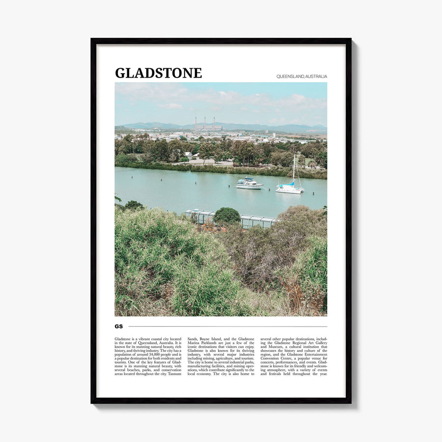 Gladstone Travel Poster, framed poster mockup
