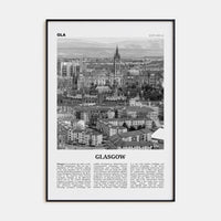 Glasgow Poster None / 8x12 in Nbourhood Travel B&W Poster