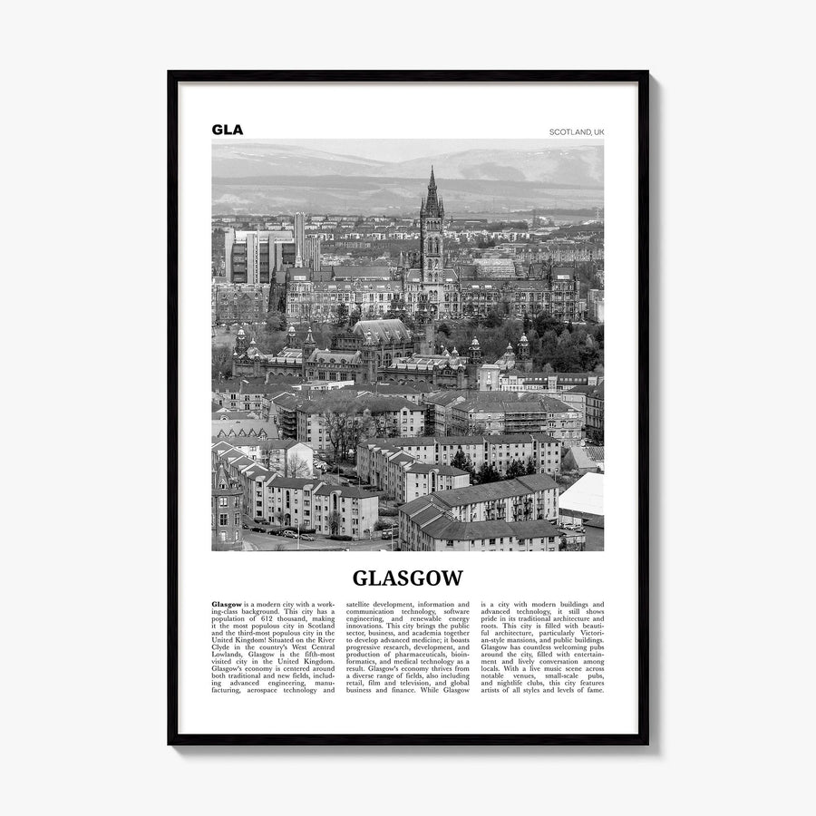Glasgow Newspaper Poster, framed poster mockup