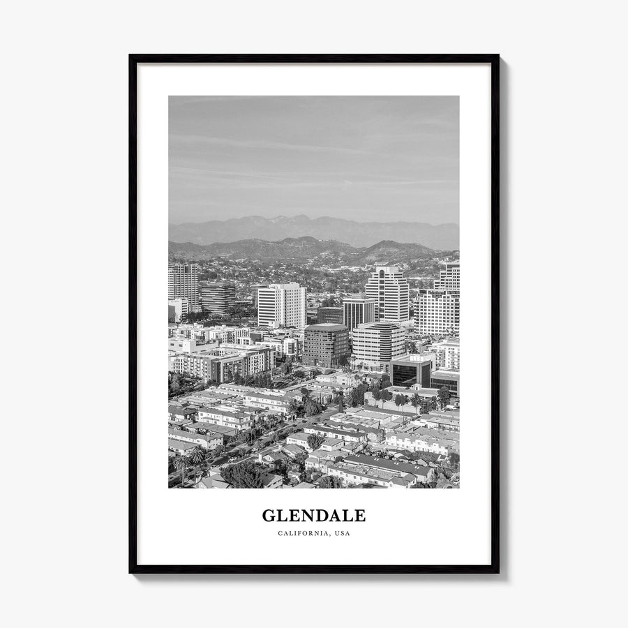 Glendale, California Classic Poster, framed poster mockup