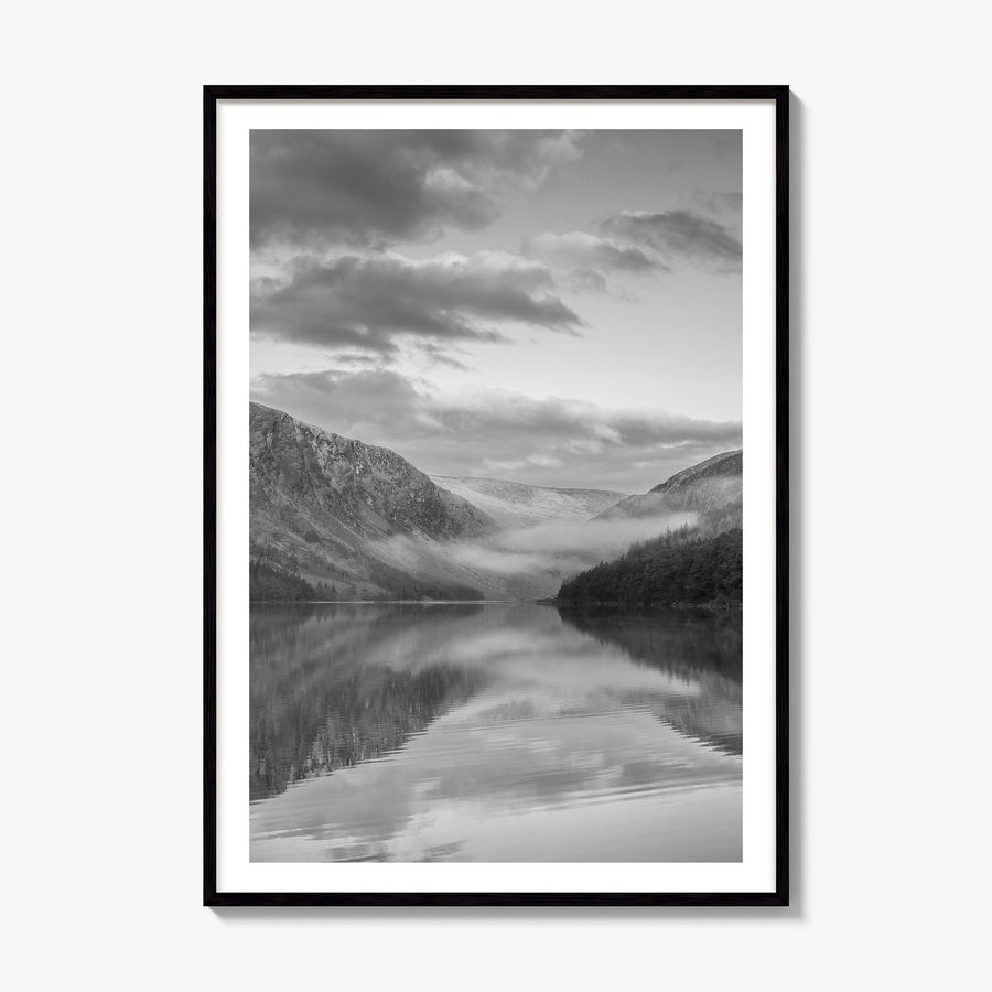 Glendalough Upper Photo Poster, framed poster mockup, white border