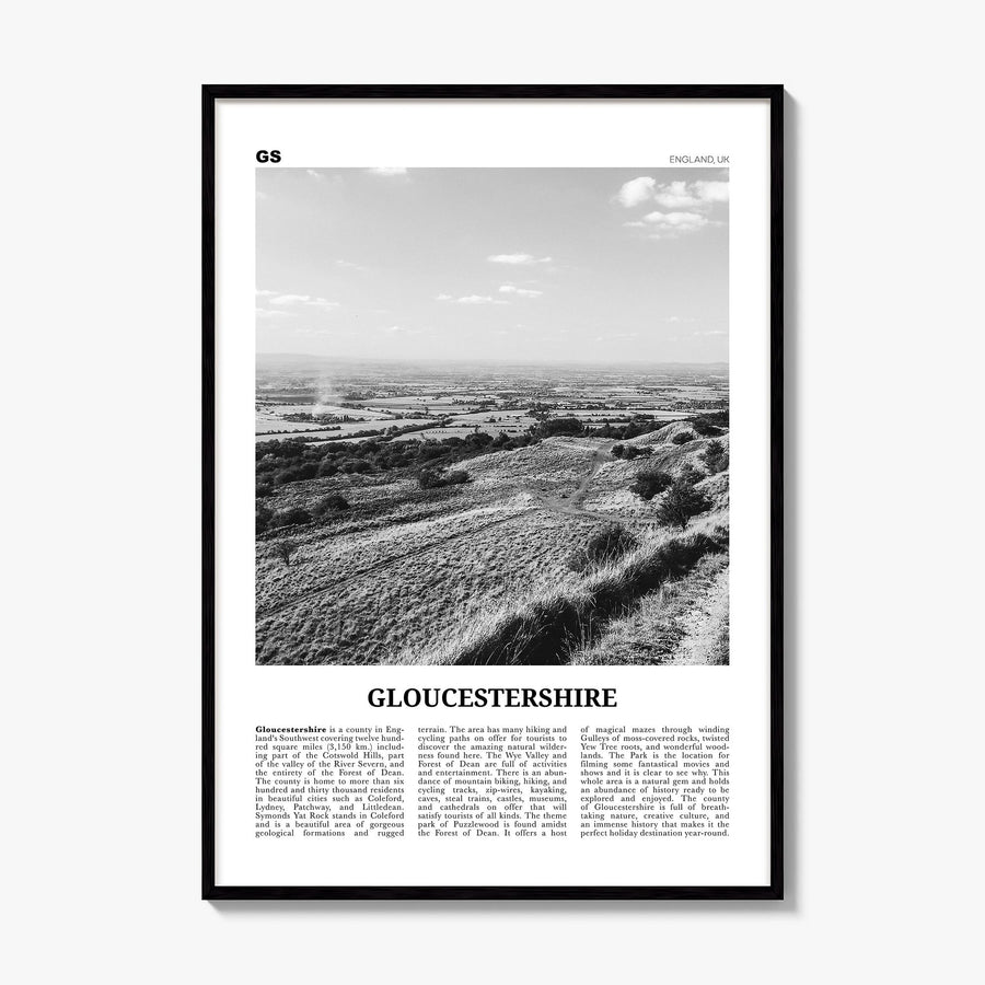 Gloucestershire Newspaper Poster, framed poster mockup