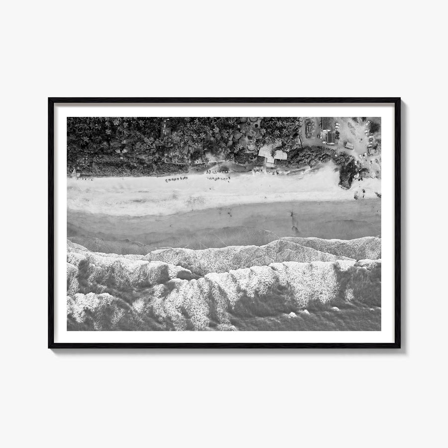 Goa black & white photo poster of India – horizontal wall art, unframed print shown in interior mockup