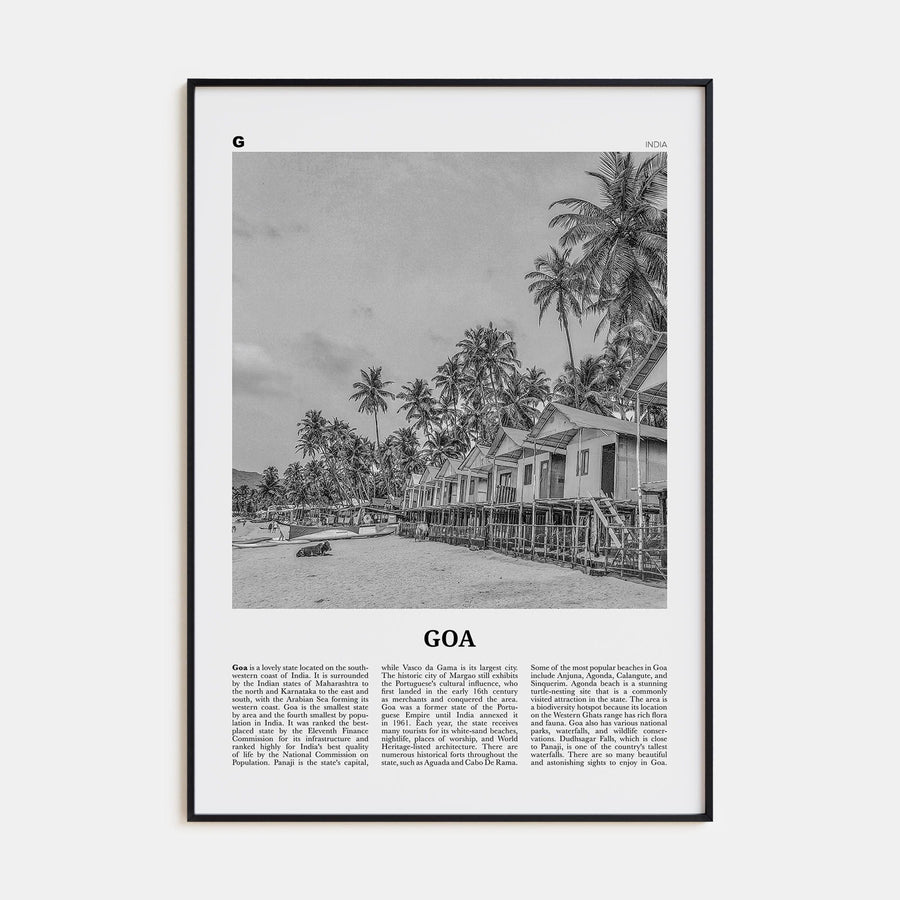 Goa No 1 Poster None / 8x12 in Nbourhood Travel B&W Poster