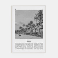 Goa No 1 Poster White Wood / 8x12 in Nbourhood Travel B&W Poster