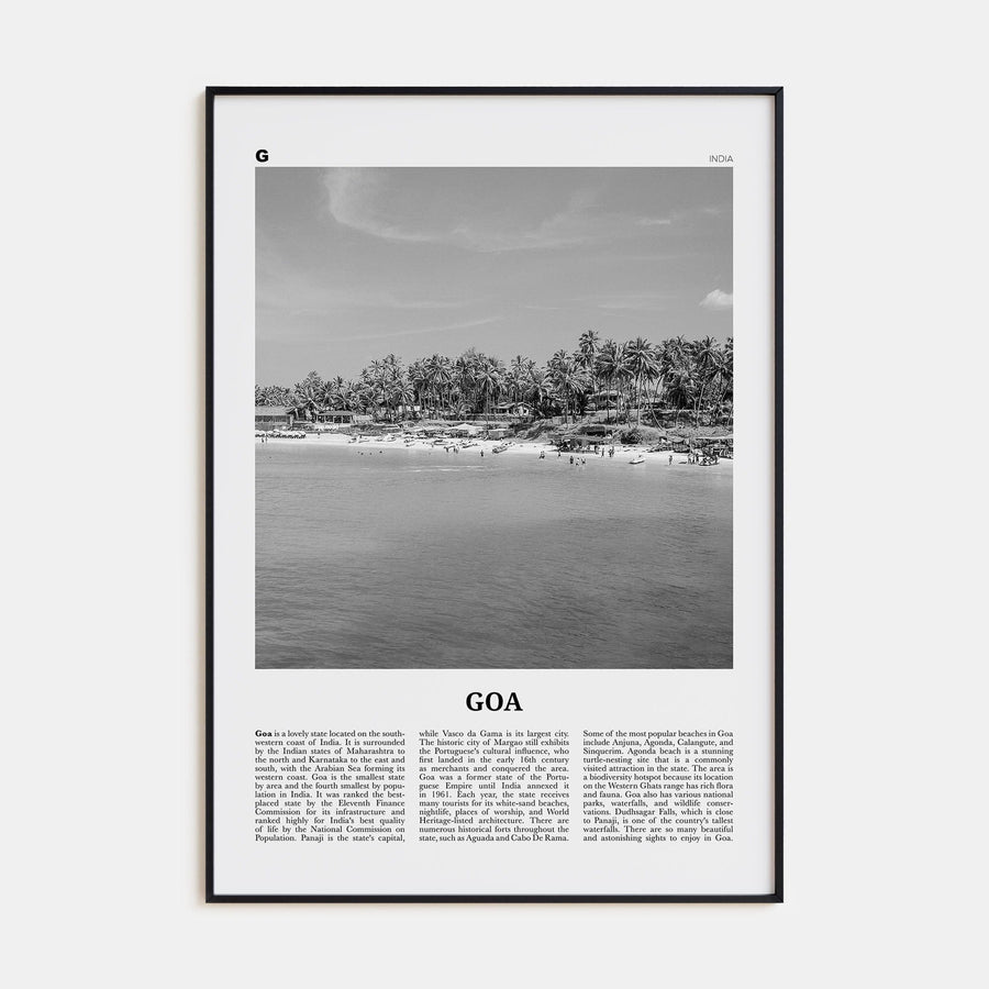 Goa No 2 Poster None / 8x12 in Nbourhood Travel B&W Poster