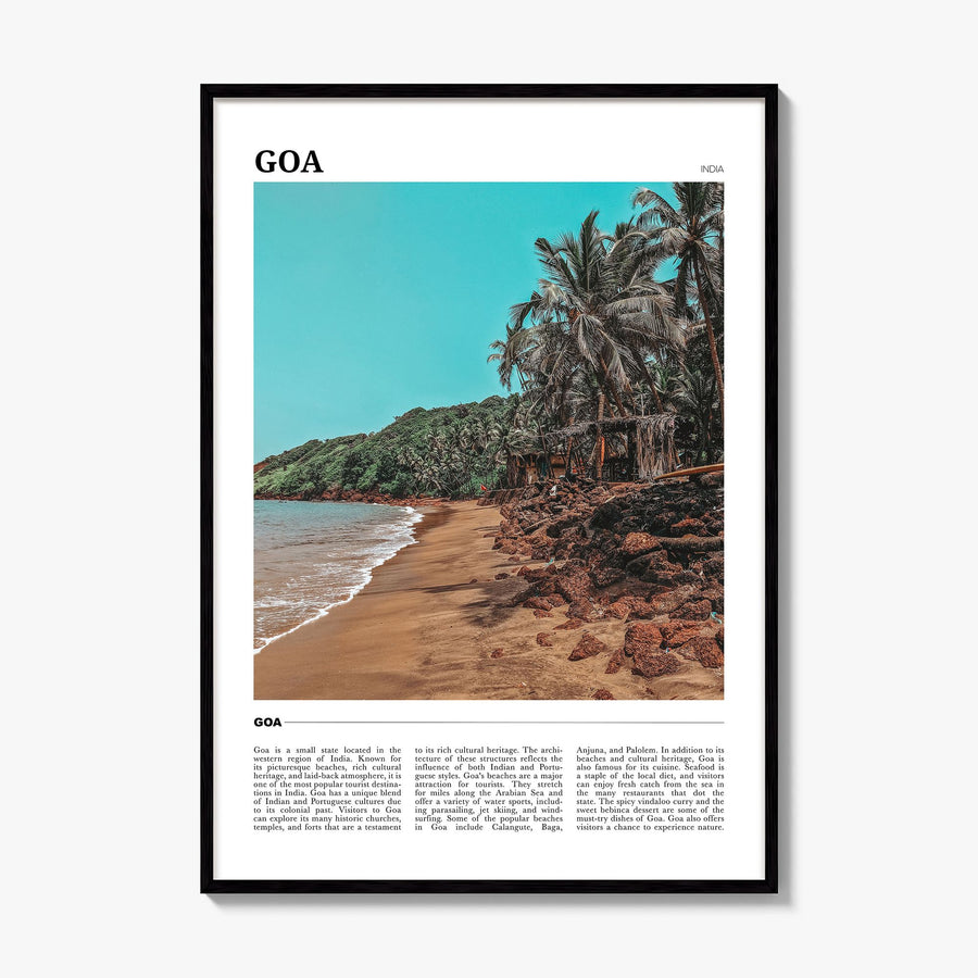 Goa Travel Poster, framed poster mockup