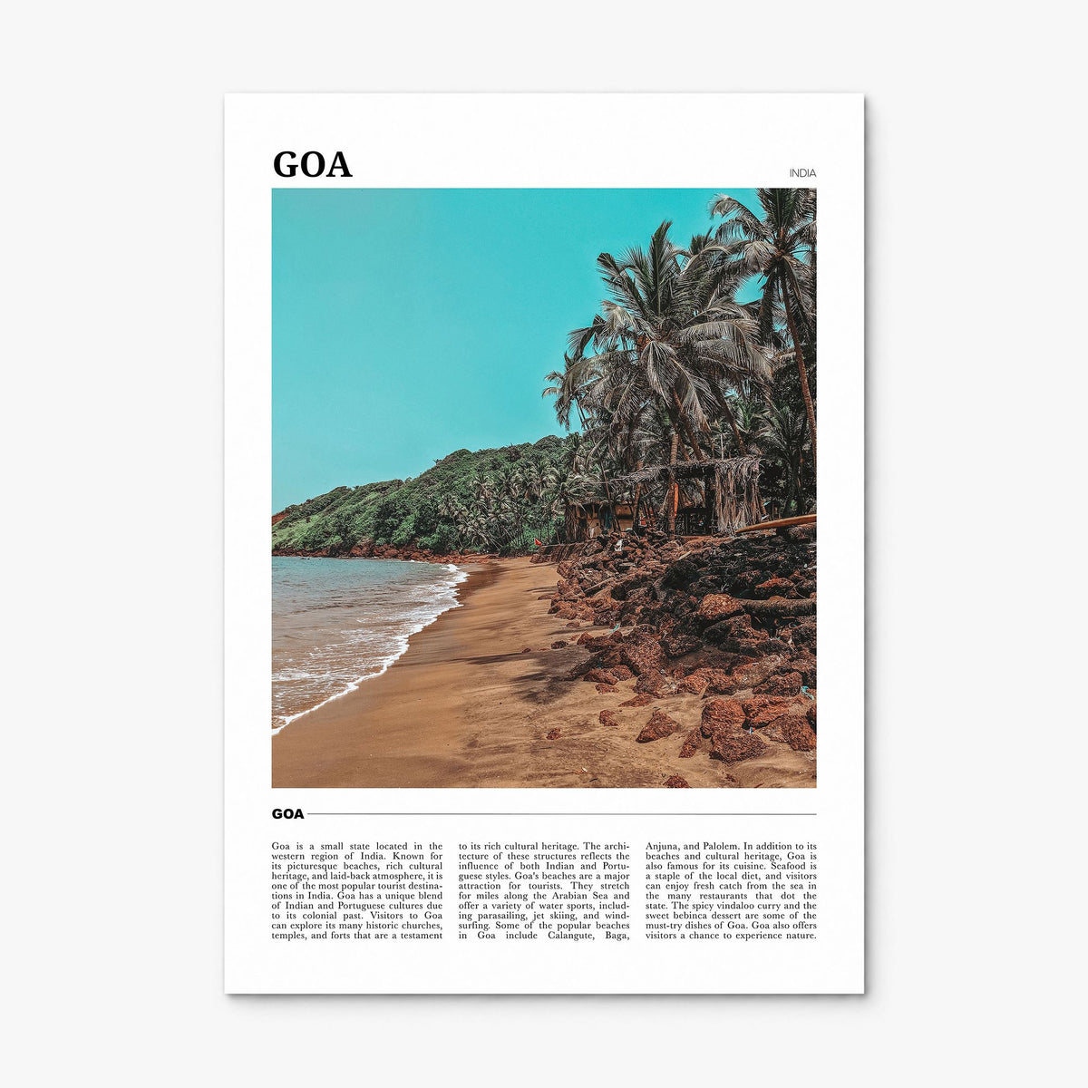 Goa Travel Poster, print only (unframed)