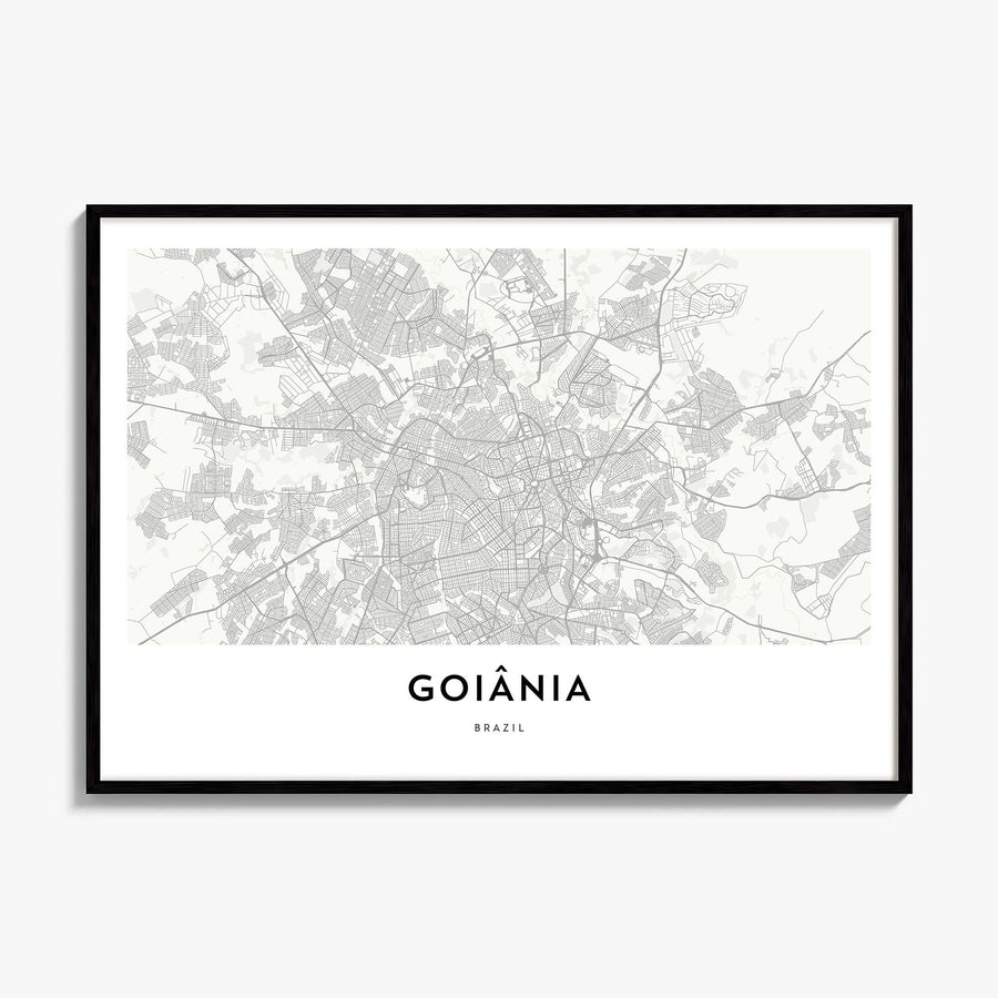 Goiânia Map Poster, framed poster mockup