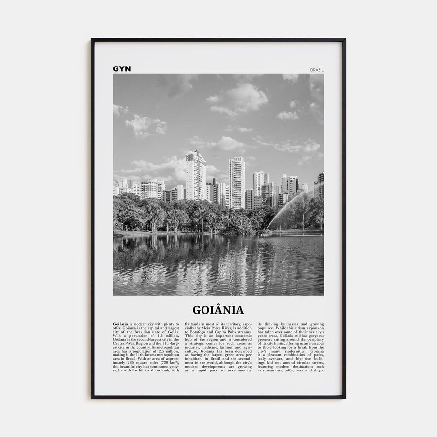 Goiânia Poster None / 8x12 in Nbourhood Travel B&W Poster