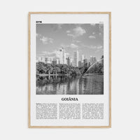 Goiânia Poster Natural Wood / 8x12 in Nbourhood Travel B&W Poster