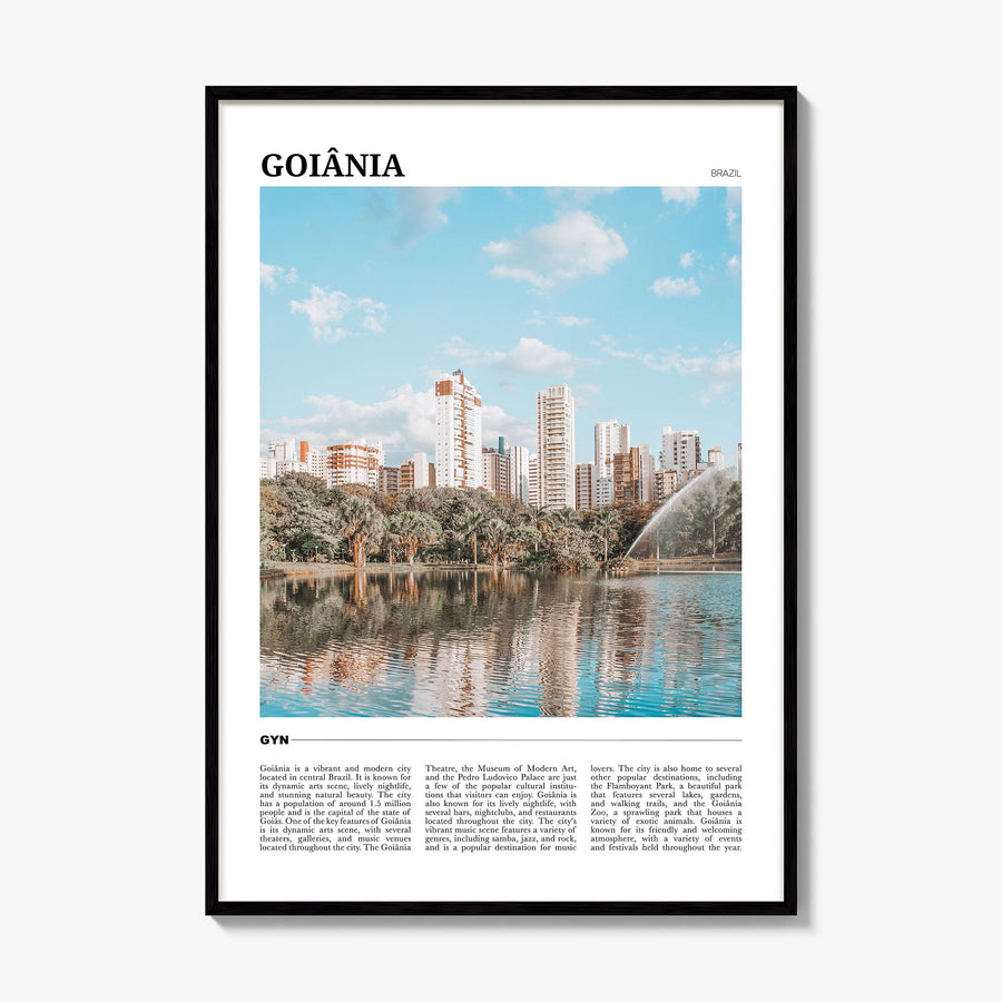 Goiânia Travel Poster, framed poster mockup