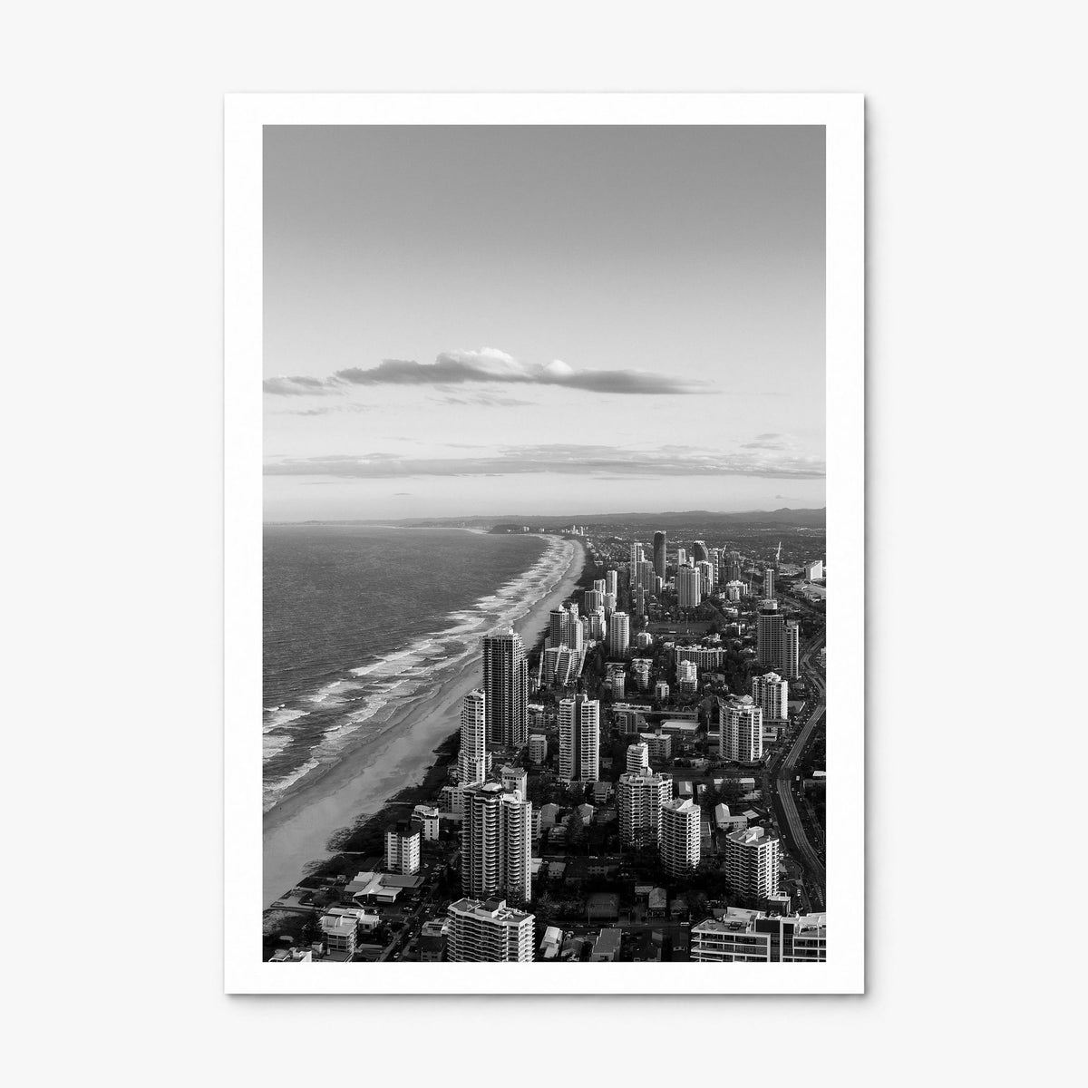 Gold Coast Photo Poster, print only (unframed), white border