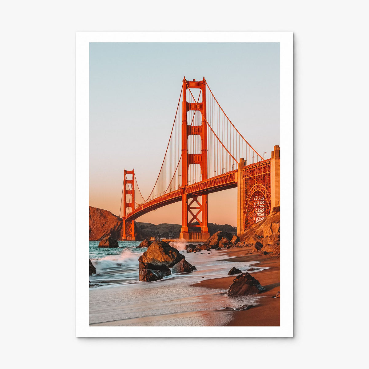 Golden Gate Bridge Photo No 2 Poster, print only (unframed), white border