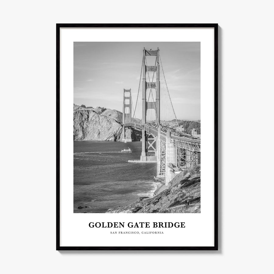 Golden Gate Bridge Classic Poster, framed poster mockup