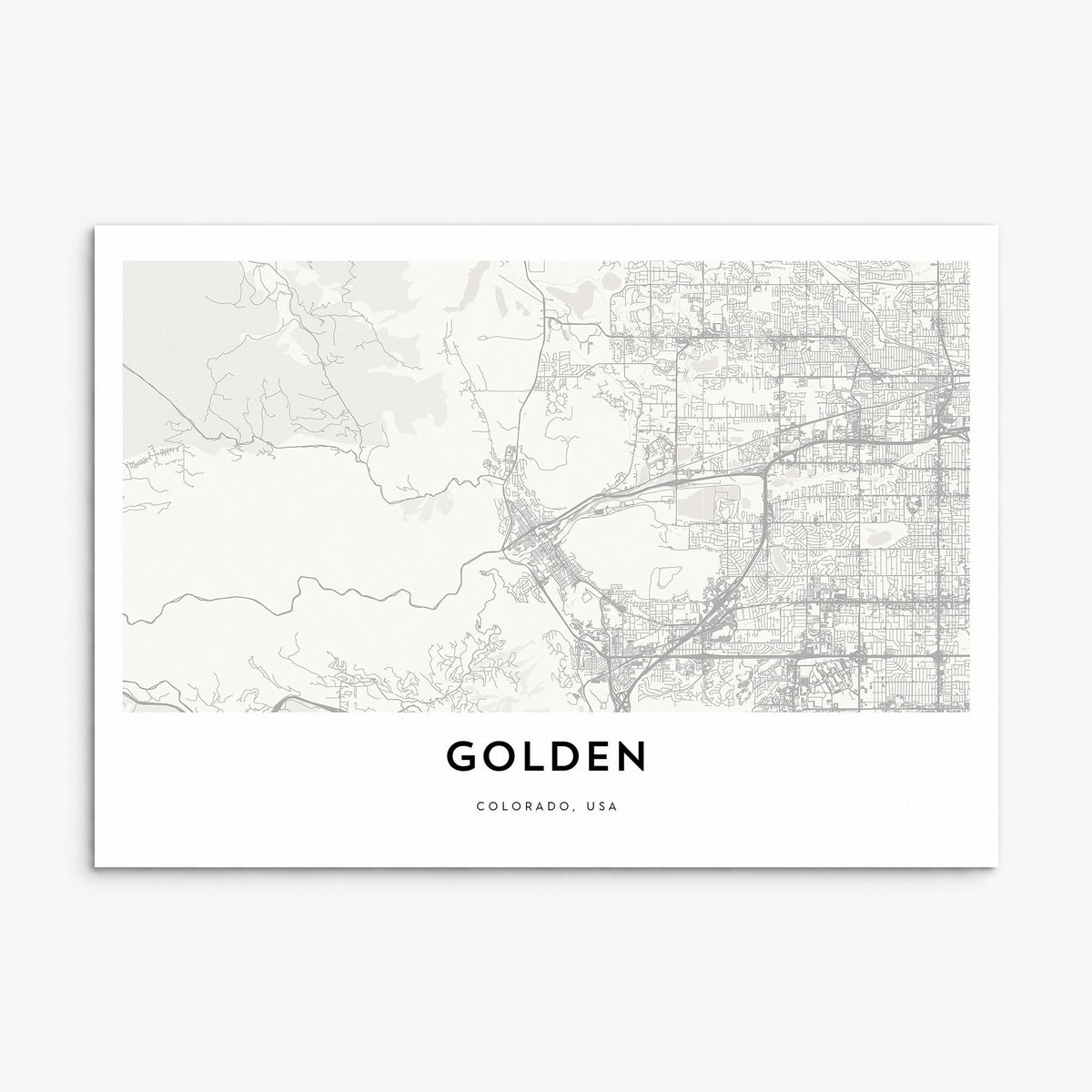 Golden Map Poster, print only (unframed)