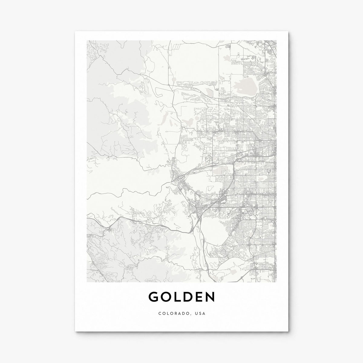 Golden Map Poster, print only (unframed)