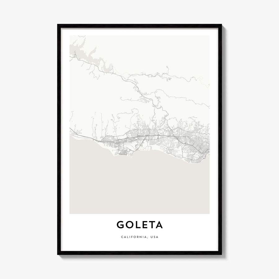 Goleta Map Poster, framed poster mockup