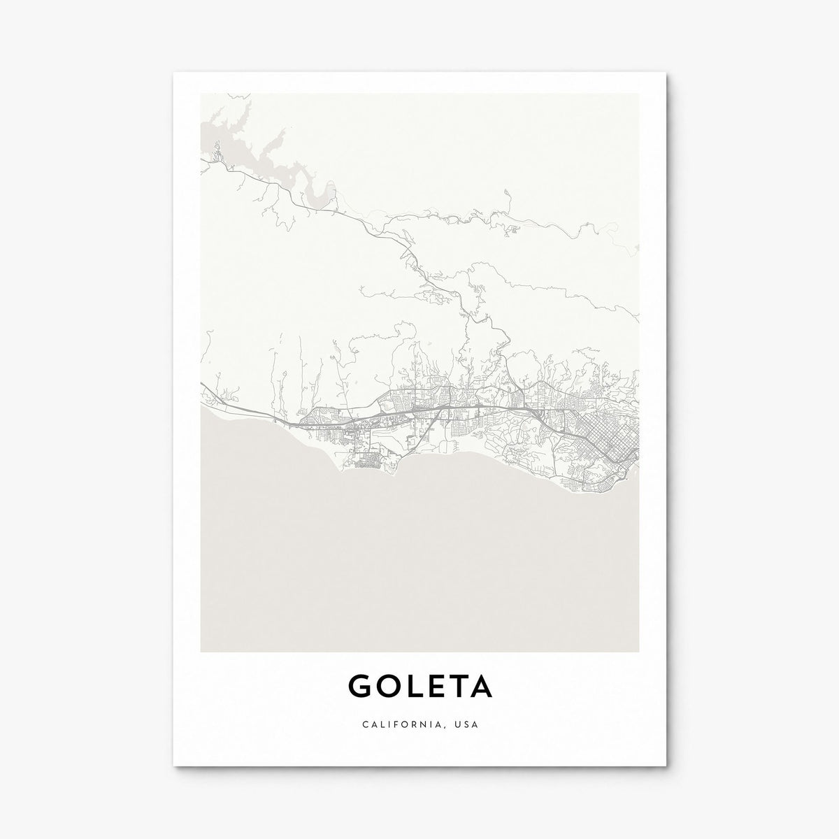 Goleta Map Poster, print only (unframed)